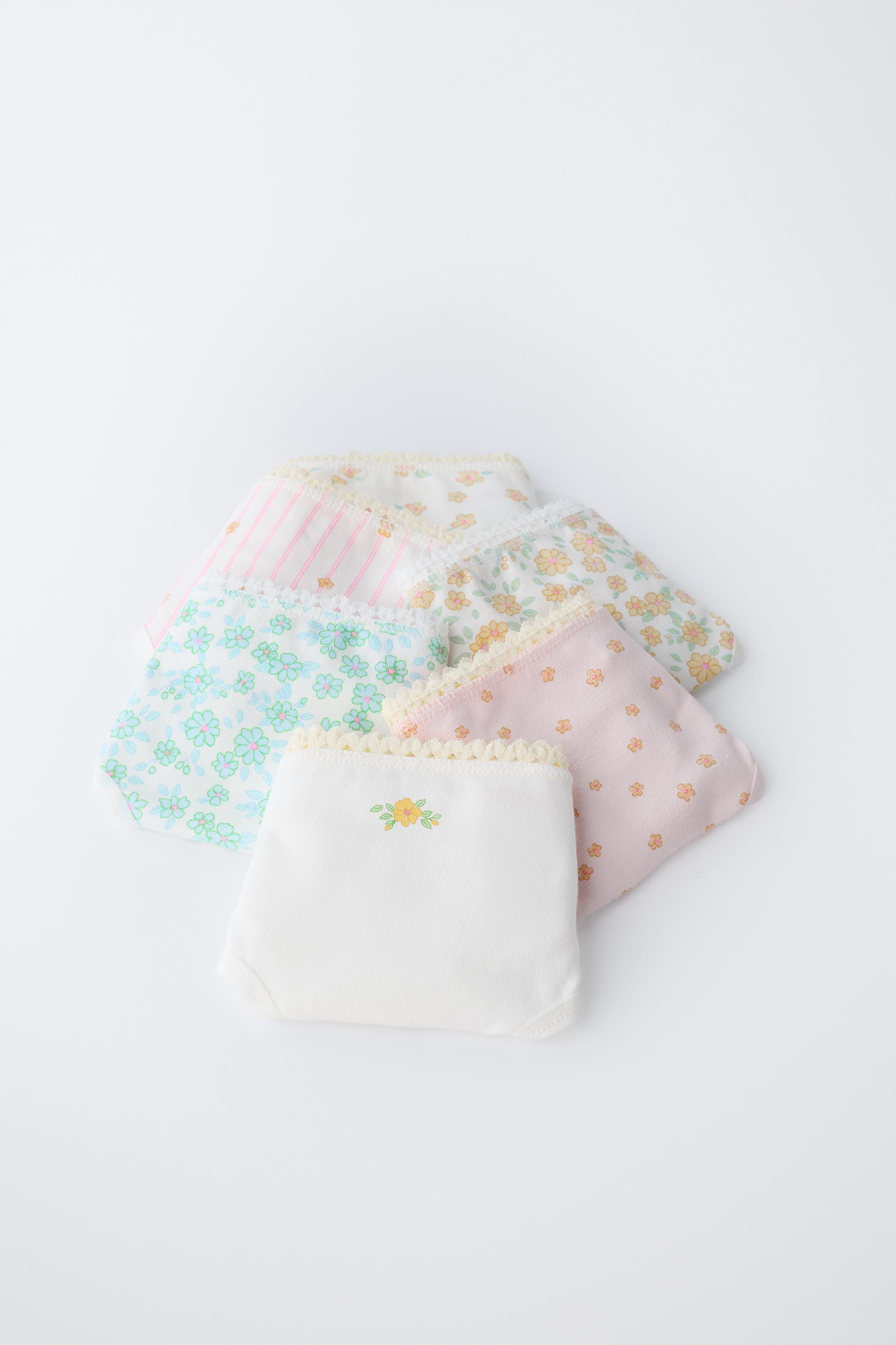 1 1/2-6 YEARS/ SIX-PACK OF FLORAL UNDERWEAR